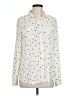 Ann Taylor LOFT 100% Polyester Polka Dots Ivory Long Sleeve Blouse Size L - photo 1