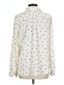 Ann Taylor LOFT 100% Polyester Polka Dots Ivory Long Sleeve Blouse Size L - photo 2
