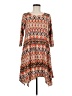 Wilde Print Orange Casual Dress Size M - photo 1