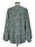 Jodifl 100% Polyester Animal Print Teal Long Sleeve Blouse Size M - photo 2