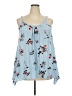 Torrid 100% Rayon Blue Sleeveless Blouse Size 2X Plus (2) - photo 1