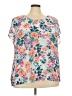 Torrid Floral Pink Sleeveless Blouse Size 3X Plus (3) - photo 1