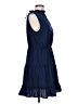 Unbranded 100% Polyester Solid Blue Casual Dress Size L - photo 4