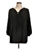 Pleione 100% Polyester Black 3/4 Sleeve Blouse Size L - photo 1