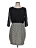 Iz Byer Chevron-herringbone Black Casual Dress Size L - photo 1