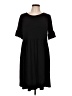 Flounce Solid Black Casual Dress Size 12 - photo 1