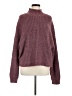 Express Tweed Burgundy Turtleneck Sweater Size M - photo 1