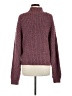 Express Tweed Burgundy Turtleneck Sweater Size M - photo 2