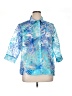 All Hours Print Blue 3/4 Sleeve Blouse Size XXL (estimated) - photo 1
