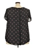Torrid 100% Polyester Hearts Black Short Sleeve Blouse Size 3X Plus (3) - photo 2