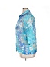 All Hours Print Blue 3/4 Sleeve Blouse Size XXL (estimated) - photo 5