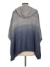 Carbon2Cobalt 100% Cotton Gray Poncho Size L - photo 2