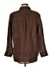 Gap 100% Linen Brown Long Sleeve Button-Down Shirt Size Med Petite - photo 2