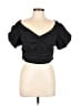 Express 100% Polyester Black Short Sleeve Top Size 12 - photo 1