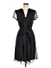 MSK 100% Polyester Polka Dots Black Casual Dress Size 8 - photo 1