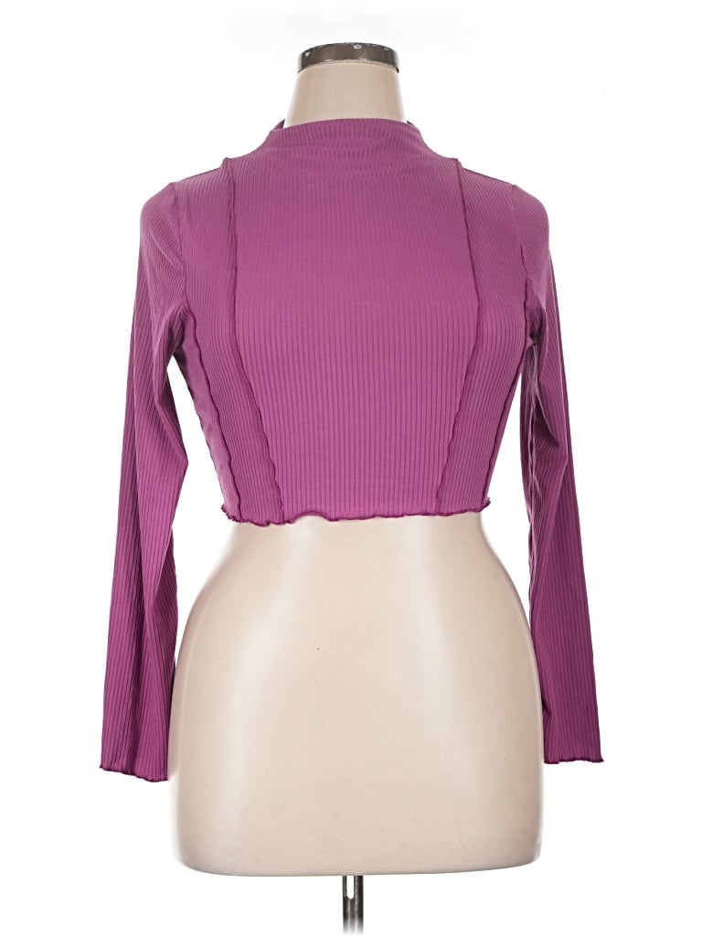Pre-owned Love J Long Sleeve Turtleneck In Purple