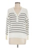 Ann Taylor LOFT 100% Acrylic Stripes White Pullover Sweater Size M - photo 1