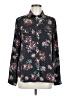 Ann Taylor LOFT 100% Polyester Floral Teal Long Sleeve Blouse Size M - photo 1