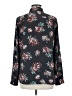 Ann Taylor LOFT 100% Polyester Floral Teal Long Sleeve Blouse Size M - photo 2