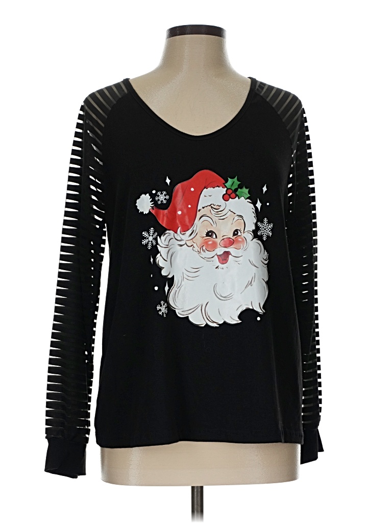 Pre-owned Assorted Brands Long Sleeve T-shirt In Black