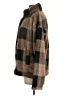 Thread & Supply 100% Polyester Plaid Brown Faux Fur Jacket Size L - photo 5