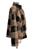 Thread & Supply 100% Polyester Plaid Brown Faux Fur Jacket Size L - photo 4