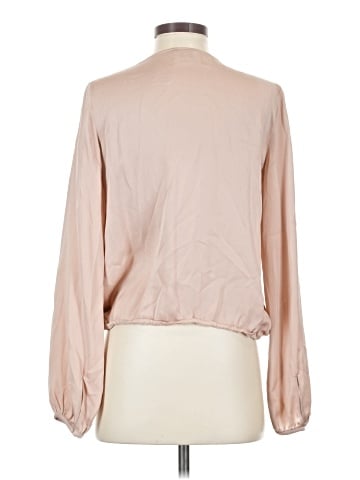 Theory Long Sleeve Silk Top (view 2)