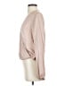 Theory 100% Silk Solid Tan Long Sleeve Silk Top Size S - photo 5