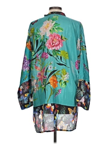 Johnny Was 3/4 Sleeve Silk Top (view 2)