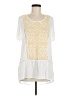 Tru Self Ivory White Short Sleeve Blouse Size M - photo 1