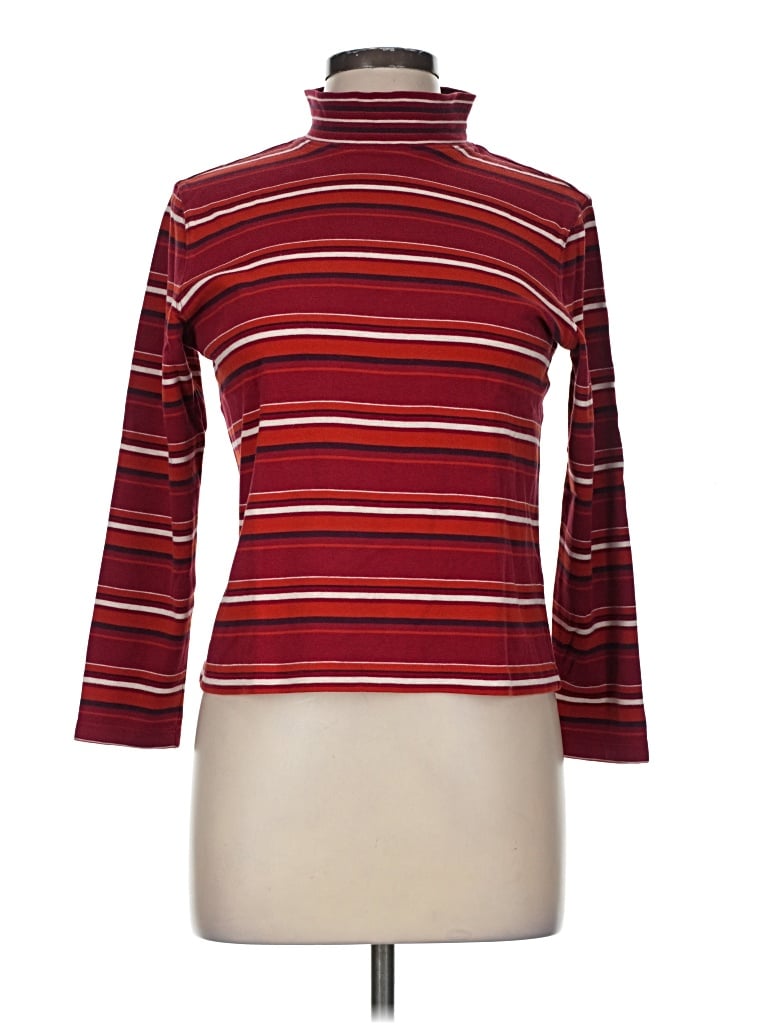 Pre-owned Valerie Stevens Turtleneck Sweater In Burgundy