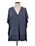 MICHAEL Michael Kors Blue 3/4 Sleeve Blouse Size M - photo 1