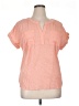 Talbots 100% Cotton Pink Short Sleeve Blouse Size XL Petite - photo 1