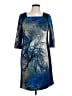 Rabbit Rabbit Rabbit Designs Print Blue Cocktail Dress Size 12 - photo 1