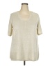 JM Collection Ivory Short Sleeve Top Size 2X - photo 1