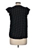 Old Navy 100% Rayon Polka Dots Black Short Sleeve Blouse Size M - photo 2