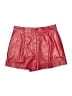 Valentino 100% Leather Metallic Red Shorts Size EU (IT) 40 / US 4 - photo 1