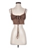 SALTY 100% Polyester Brown Sleeveless Top Size S - photo 1