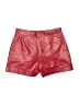 Valentino 100% Leather Metallic Red Shorts Size EU (IT) 40 / US 4 - photo 2