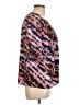 Tart 100% Polyester Animal Print Purple Short Sleeve Blouse Size L - photo 4