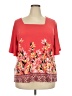 JM Collection Red Short Sleeve Blouse Size 2X - photo 1