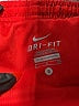 Nike 100% Polyester Color Block Red Athletic Shorts Size S - photo 3