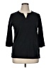 L.L.Bean 100% Cotton Black 3/4 Sleeve Top Size XL - photo 1