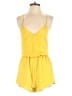 Forever 21 Contemporary 100% Polyester Solid Yellow Romper Size S - photo 1