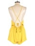 Forever 21 Contemporary 100% Polyester Solid Yellow Romper Size S - photo 2