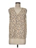 Ann Taylor 100% Polyester Tan Sleeveless Blouse Size M (tall) - photo 1