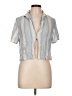American Eagle Outfitters Teal Short Sleeve Blouse Size L - photo 1