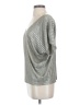 Kim & Cami Metallic Silver Short Sleeve Top Size S - photo 5