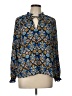 Ann Taylor Factory 100% Polyester Blue Long Sleeve Blouse Size L (petite) - photo 1