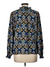 Ann Taylor Factory 100% Polyester Blue Long Sleeve Blouse Size L (petite) - photo 2